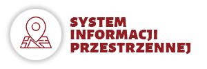 Piktogram pinezki nad mapą z napisem: System informacji przestrzennej