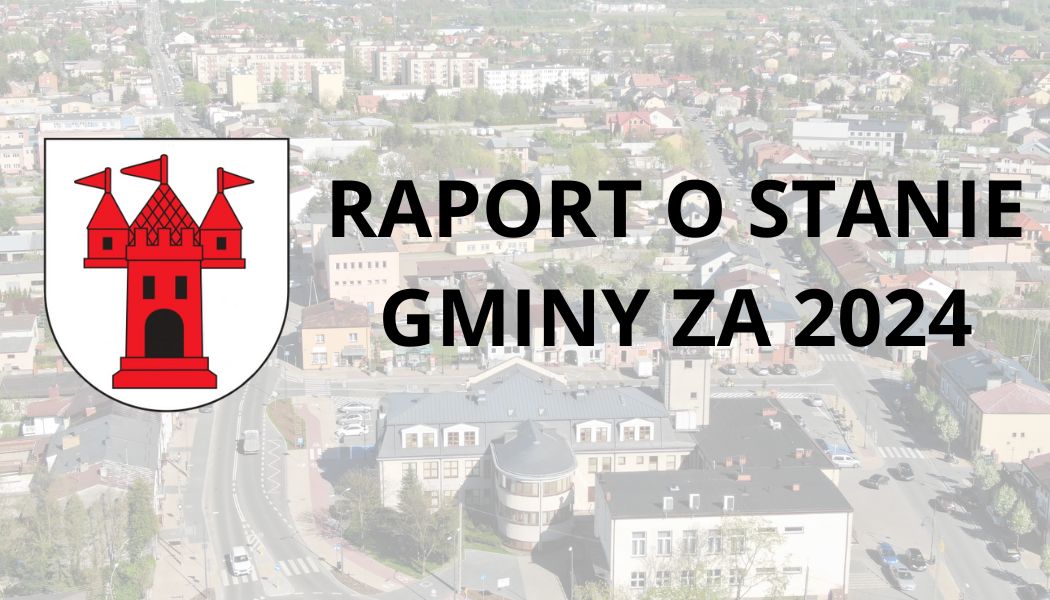 Grafika ozdobna z herbem gminy