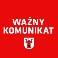 Grafika ważny komunikat z herbem gminy