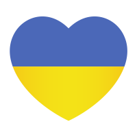 Grafika: serce w ukraińskich kolorach