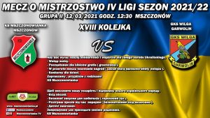Plakat promujący mecz