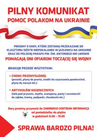 Plakat promujący pomoc