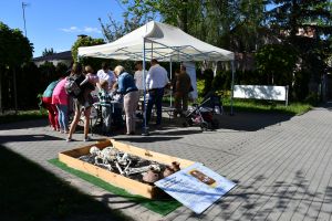 Zdjęcie: Osoby uczestniczące w warsztatach archeologicznych podczas Nocy Muzeów