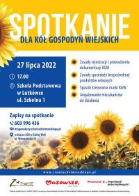 Plakat informujący o spotkaniu