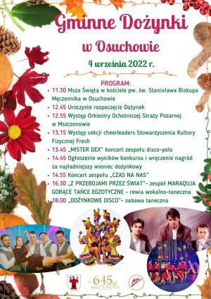 Plakat promujący dożynki w Osuchowie