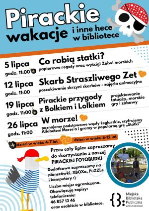 Plakat informujący o działaniach Biblioteki
