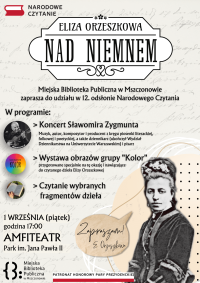 Plakat informujący o Narodowym Czytaniu