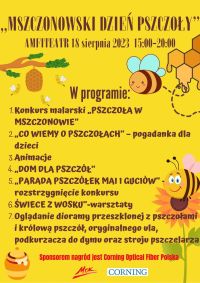 Plakat promujący wydarzenie Mszczonowski Dzień Pszczoły