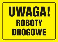 Uwaga roboty drogowe