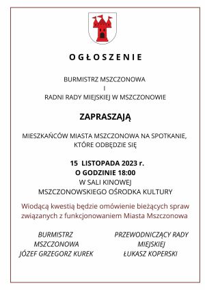 Grafika: informacja o spotkaniu