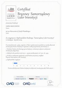 Certyfikat nagrody