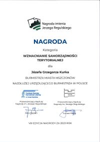 Zdjęcie Nagroda Regulskiego