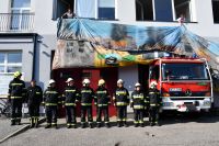 Strażacy podczas mszczonowskich obchodów 80. rocznicy wybuchu Powstania Warszawskiego