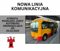 Grafika informująca o nowym rozkładzie jazdy autobusów