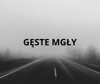 Grafika przedstawiająca mgłę na drodze