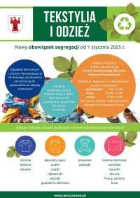 Plakat informujący o nowym obowiązku
