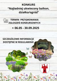 Grafika: plakat informujący o konkursie