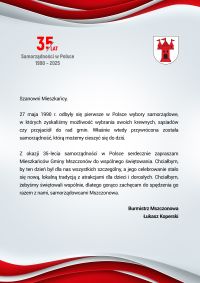 Grafika z odezwą do mieszkańców