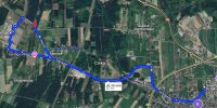 Poglądowa mapa trasy rowerowej