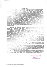Tekst uchwały Rady Miejskiej