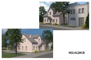 Grafika przedstawiająca rzuty budynku