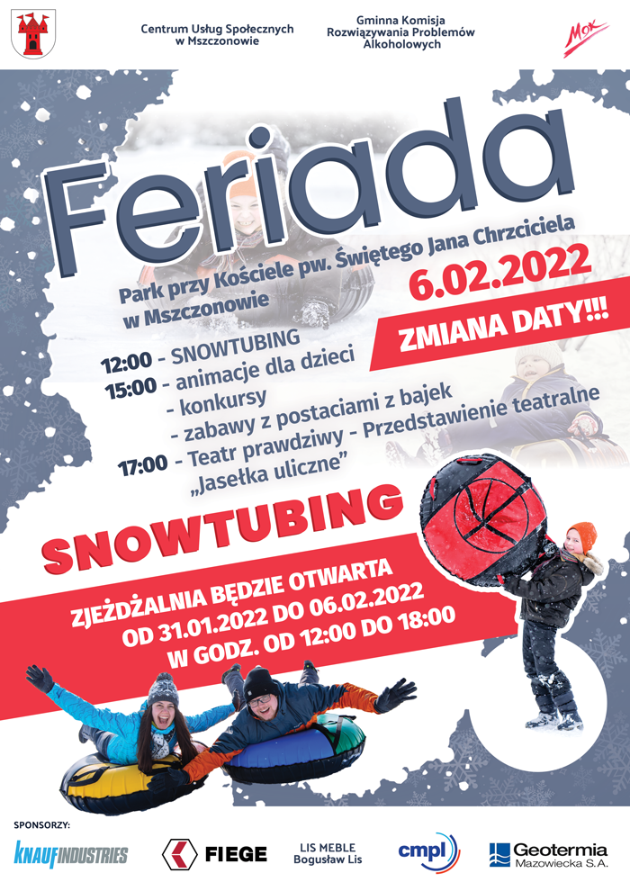 Grafika promująca wydarzenia Feriadę
