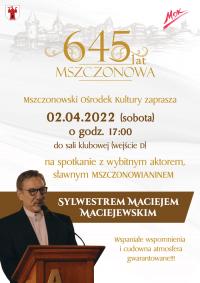 Grafika: plakat informujący o whydarzeniu