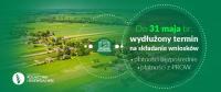 Grafika informująca o przedłużeniu terminu na składanie wniosków