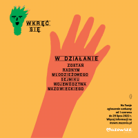 Grafika promująca nabór do Młodzieżowego Sejmiku Województwa Mazowieckiego