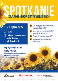 Plakat informujący o Spotkaniu dla Kół Gospodyń Wiejskich