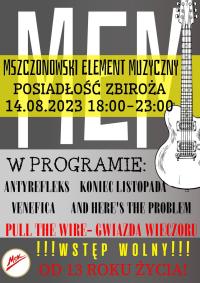 Plakat promujący wydarzenie Mszczonowski Element Muzyczny