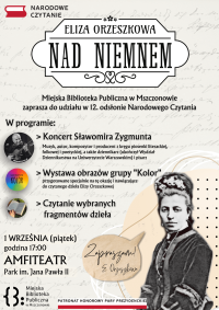 Plakat promujący Narodowe Czytanie “Nad Niemnem”