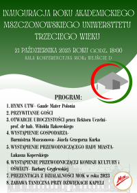 Inauguracja Nowego Roku Akademickiego Mszczonowskiego Uniwersytetu Trzeciego Wieku