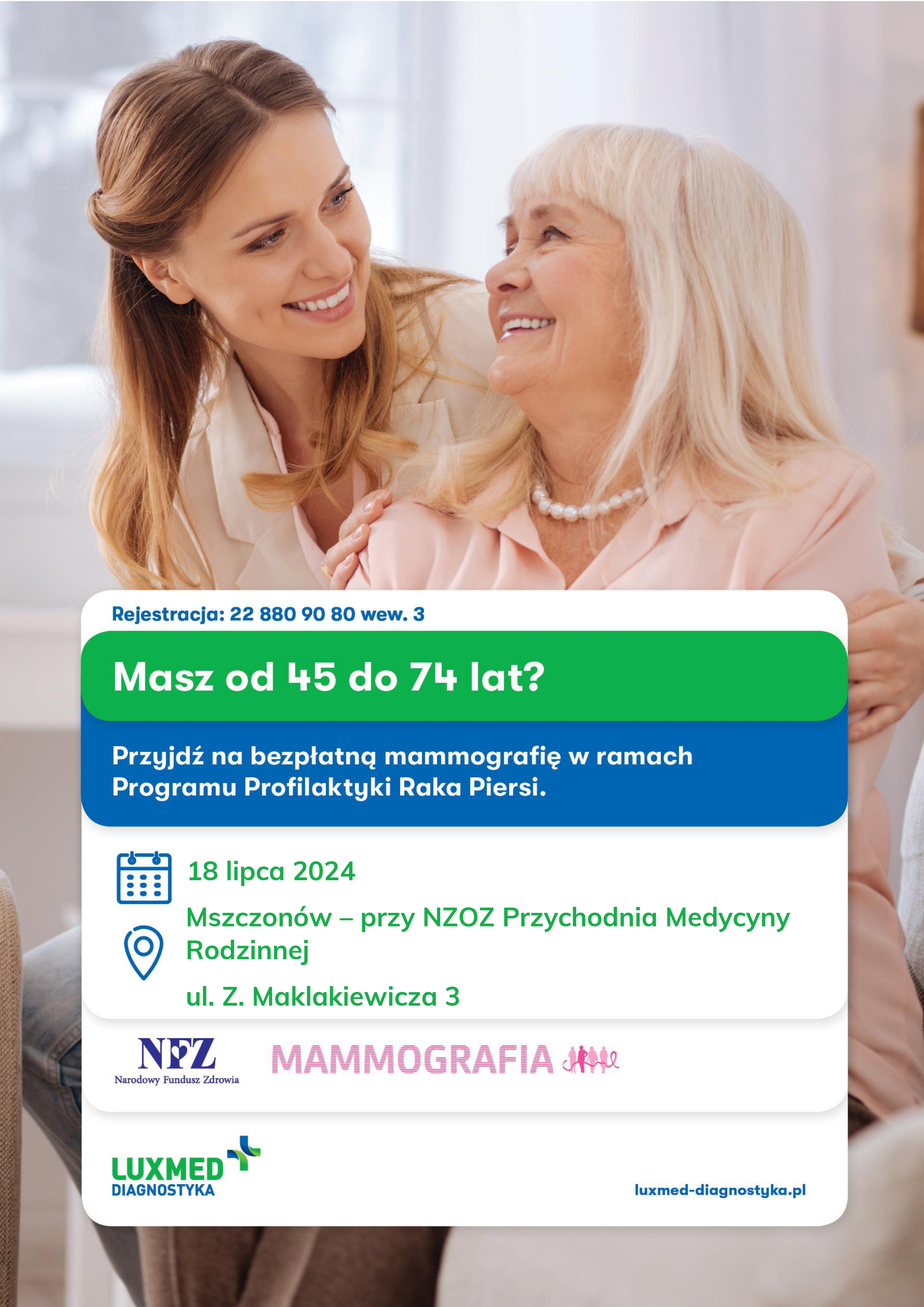 Bezpłatna mammografia w Mszczonowie