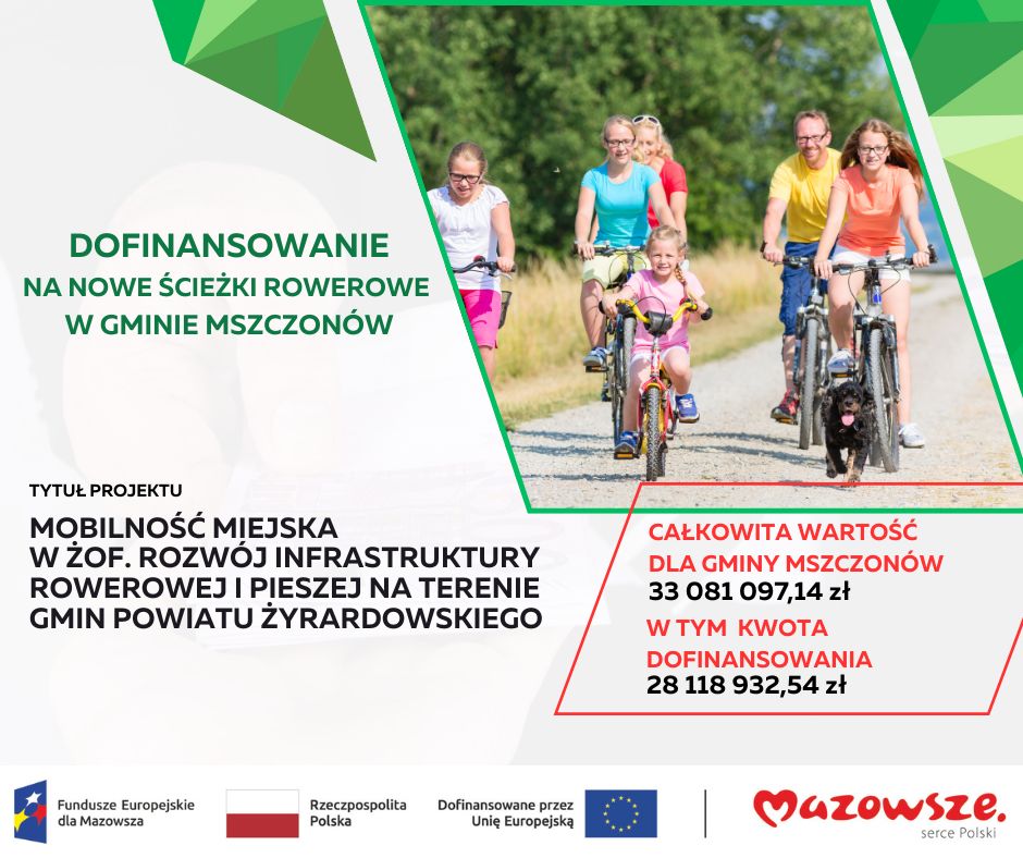 Dofinansowanie na nowe ścieżki w gminie Mszczonów