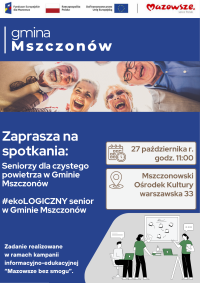 Spotkanie dla seniorów: „Seniorzy dla czystego powietrza w Gminie Mszczonów”